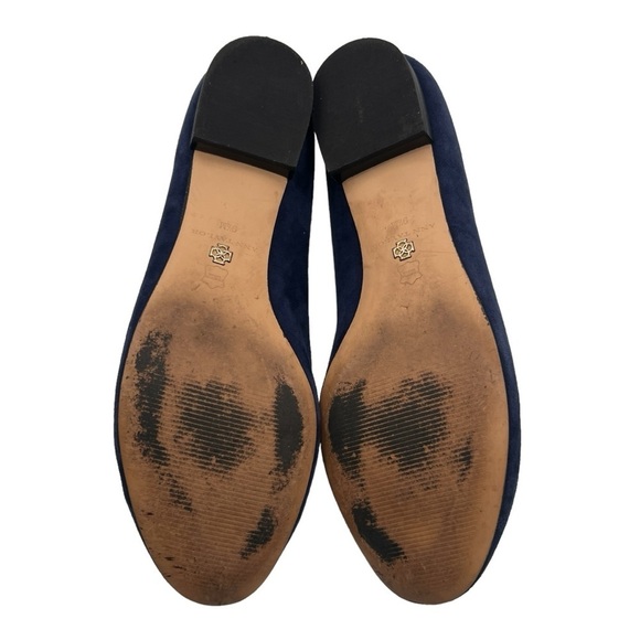 Ann Taylor Blue Suede Slip On Tassel Flats Size 9 1/2 Women’s - Picture 9 of 11